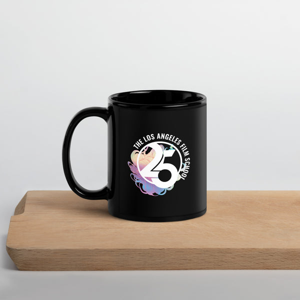 25 Year – Anniversary Black Glossy Mug