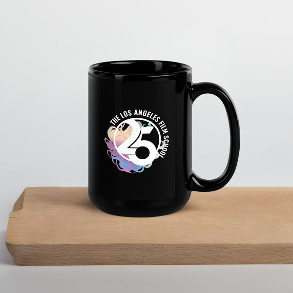 25 Year – Anniversary Black Glossy Mug