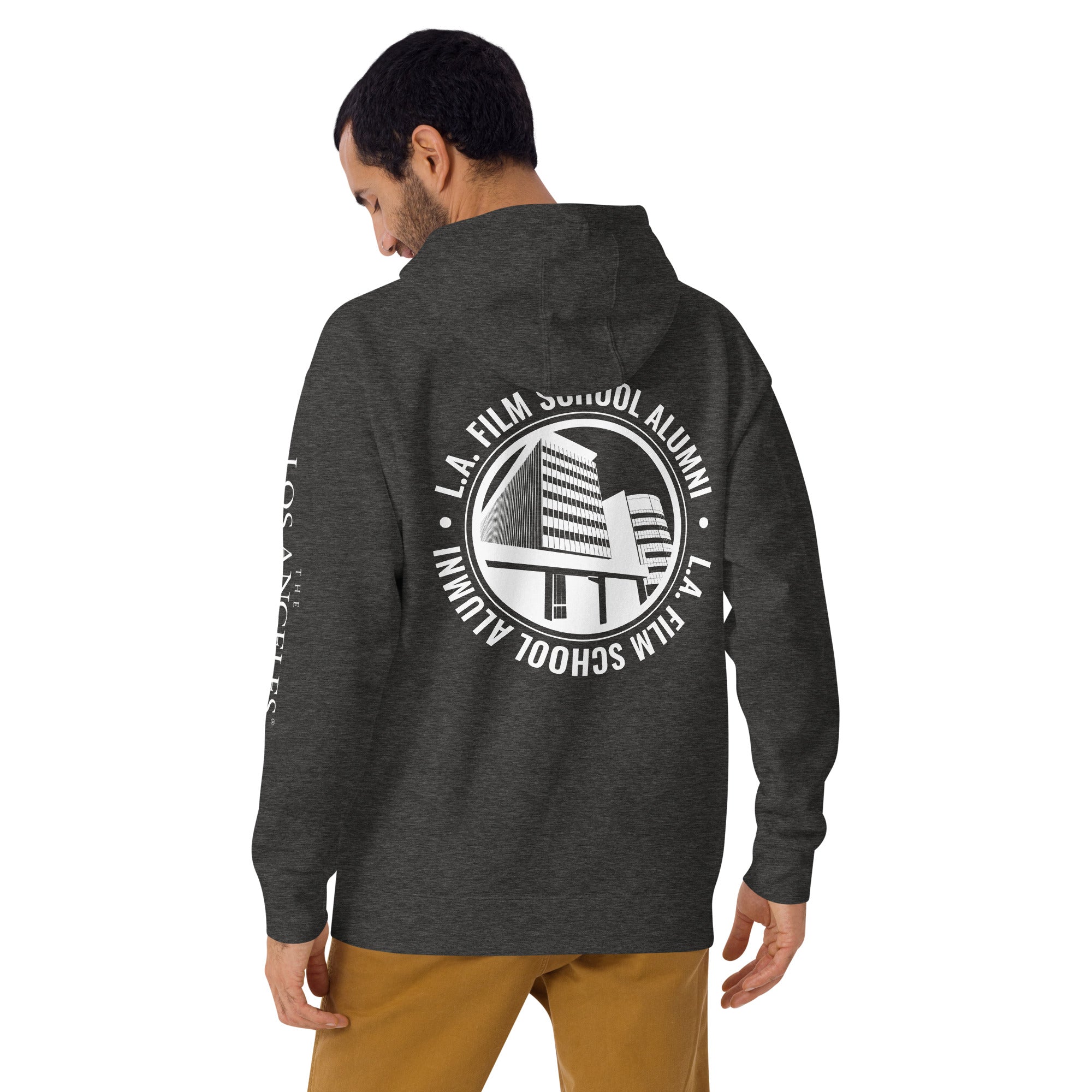 LAFS Alumni Building on Back with Logo on sleeve Unisex Hoodie