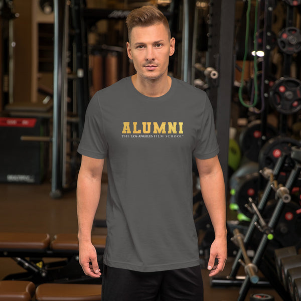 Alumni Text Solid Metallic Unisex t-shirt